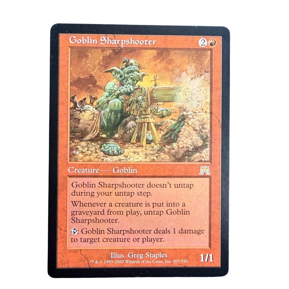 Magic The Gathering Goblin Sharpshooter Onslaught 2002 Rare Red Card 207/350